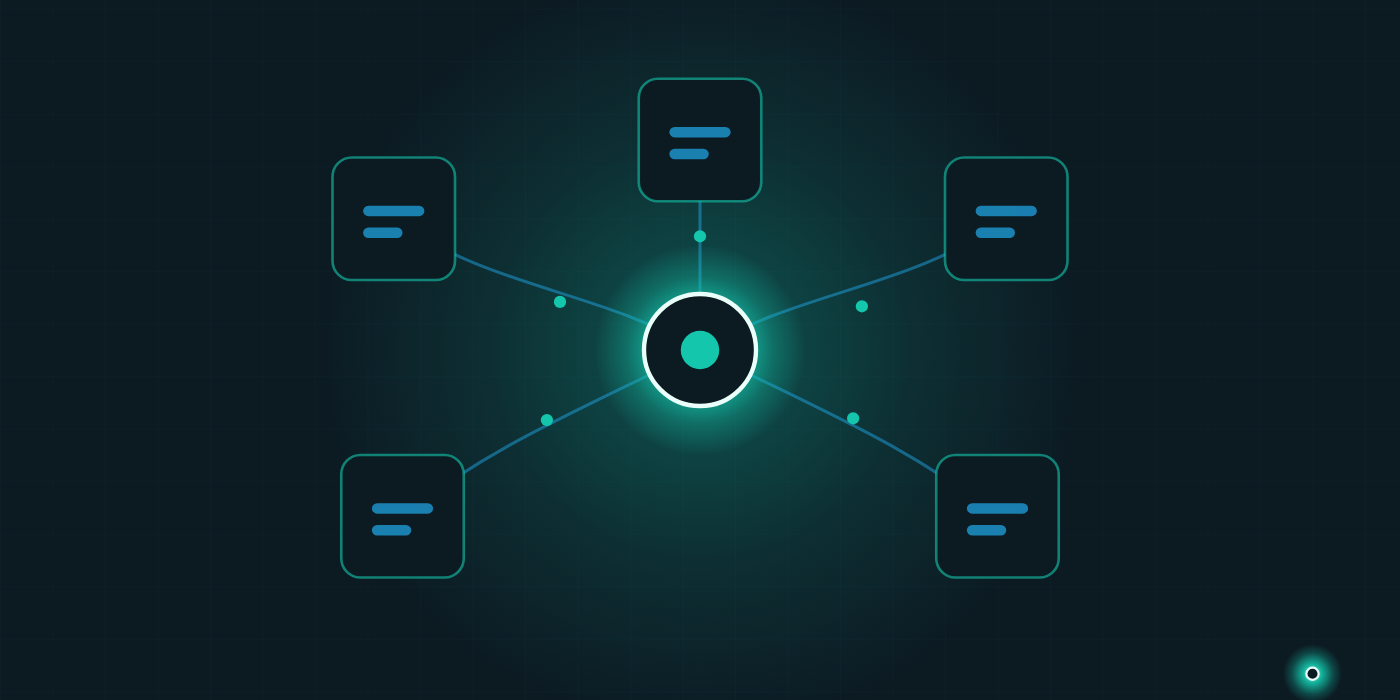 Diagram showing ERP, CRM and e-commerce system integration in a single data flow