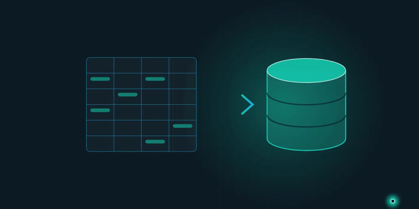 Excel yerine veritabanına geçiş sürecini gösteren görsel