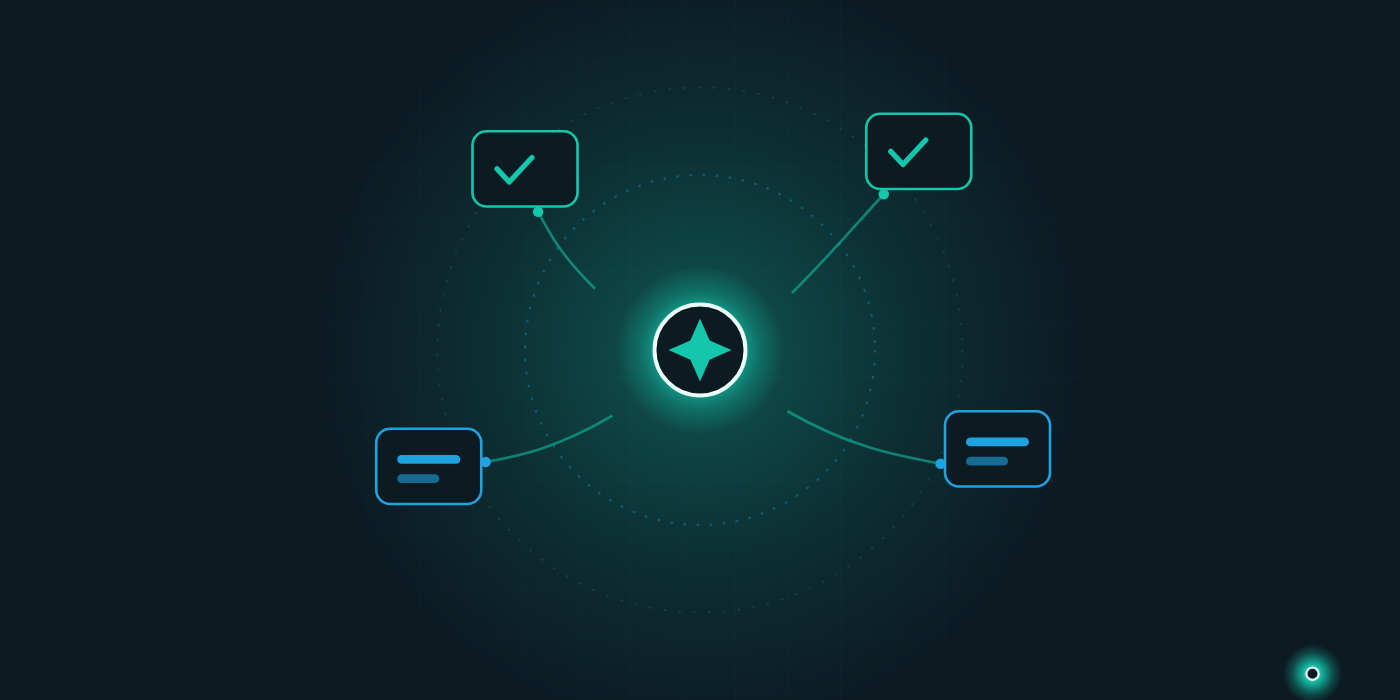 Illustration of AI agents carrying out business processes